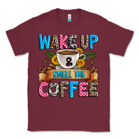 Burgundy wake up and smell the coffee Classic Tee - Zillion Design Studio