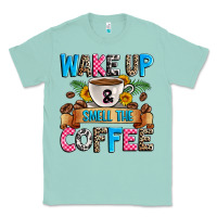 Seafoam wake up and smell the coffee Classic Tee - Zillion Design Studio