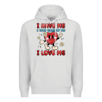 Dove Grey i have me i take care of me i love me Premium Hoodie - MaliasSmallBusiness