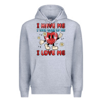 Heather Grey i have me i take care of me i love me Premium Hoodie - MaliasSmallBusiness
