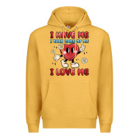 Mustard i have me i take care of me i love me Premium Hoodie - MaliasSmallBusiness