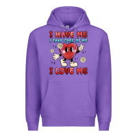 Purple i have me i take care of me i love me Premium Hoodie - MaliasSmallBusiness