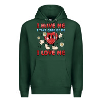 Sports Green i have me i take care of me i love me Premium Hoodie - MaliasSmallBusiness