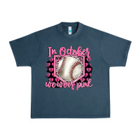 Midnight Navy in october we wear pink baseball Urban Heavy Tee - BarkalooDesign