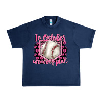 Navy in october we wear pink baseball Urban Heavy Tee - BarkalooDesign