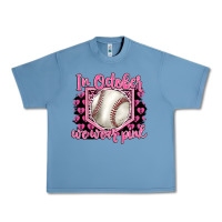 Pebble Blue in october we wear pink baseball Urban Heavy Tee - BarkalooDesign