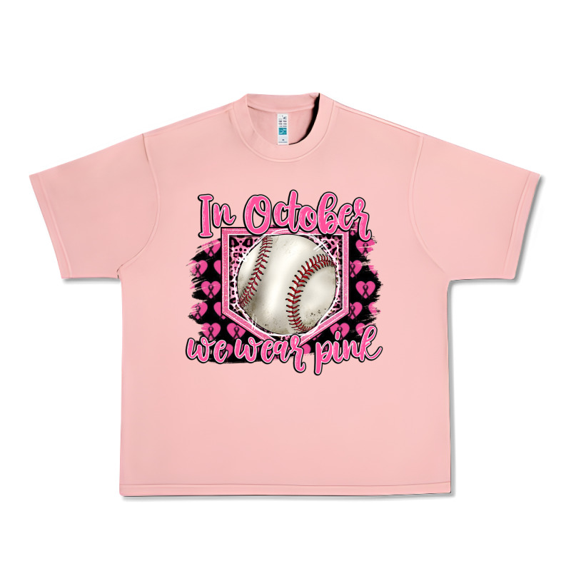 In October We Wear Pink Baseball Urban Heavy Tee by BarkalooDesign | Teevron