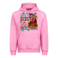 Fuchsia Pink just a girl who loves chickens Urban Hoodie - NancyCooperArtShop