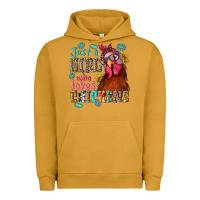 Pigment Peanut Butter just a girl who loves chickens Urban Hoodie - NancyCooperArtShop