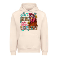 Sandshell just a girl who loves chickens Urban Hoodie - NancyCooperArtShop