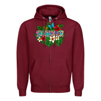 Burgundy summer Zipper Hoodie - SublimationCraftShop