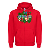 Red summer Zipper Hoodie - SublimationCraftShop