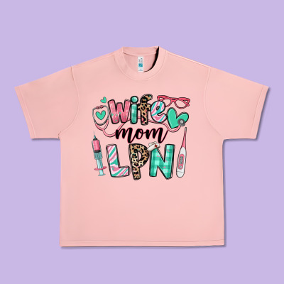 Wife Mom Lpn Licensed Practical Nurse Urban Heavy Tee Designed By Ranaportraitstore