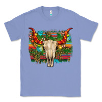 Colony Blue western christmas bull skull Classic Tee - RanaPortraitStore