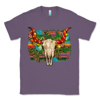 Lavender western christmas bull skull Classic Tee - RanaPortraitStore