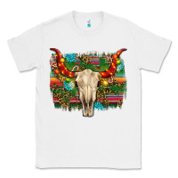 White western christmas bull skull Classic Tee - RanaPortraitStore