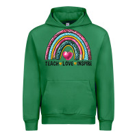 Emerald rainbow teach love inspire Urban Hoodie - NancyCooperArtShop