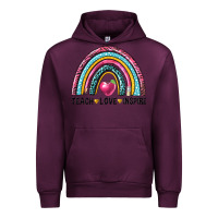 Mauve Wine rainbow teach love inspire Urban Hoodie - NancyCooperArtShop