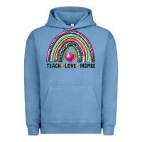 Pigment Pebble Blue rainbow teach love inspire Urban Hoodie - NancyCooperArtShop