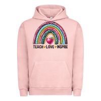 Pigment Salmon rainbow teach love inspire Urban Hoodie - NancyCooperArtShop