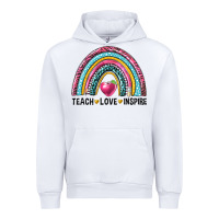 White rainbow teach love inspire Urban Hoodie - NancyCooperArtShop