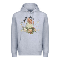 Heather Grey nail boss Premium Hoodie - MaliasSmallBusiness