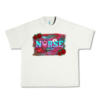 Pistachio valentines day nurse with leopard and turquoise ba Urban Heavy Tee - RanaPortraitStore