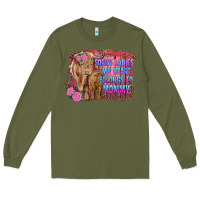 Army Green sorry ladies my heart belongs to mommy highland cow and calf Long Sleeve Tee - RanaPortraitStore