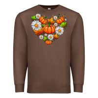 Chestnut pumpkin and daisies Premium Sweatshirt - AdoDesignShop
