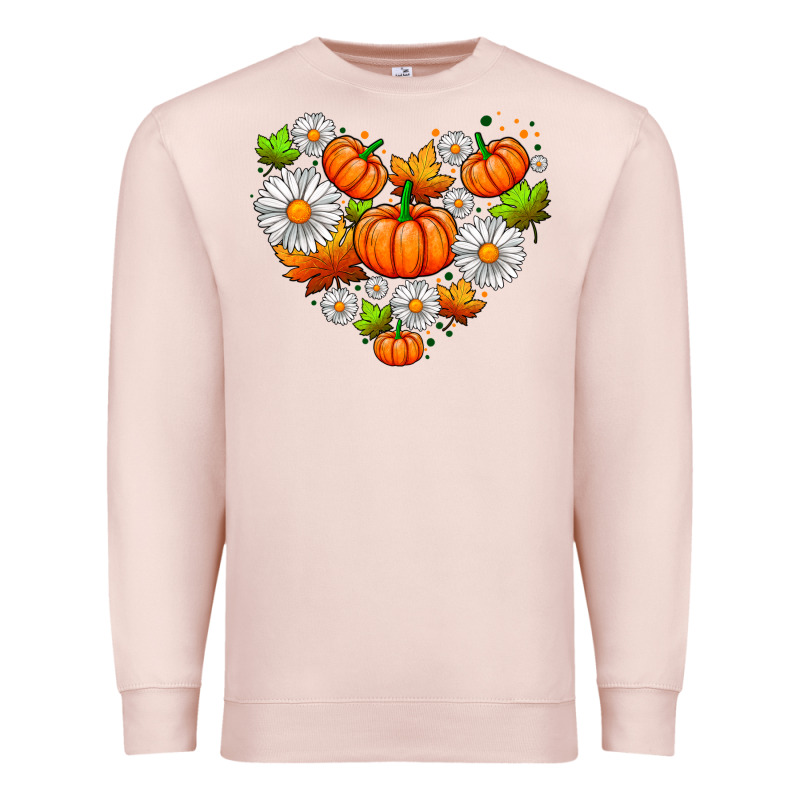 Pumpkin And Daisies Premium Sweatshirt by AdoDesignShop | Teevron