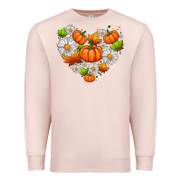 Pale Pink pumpkin and daisies Premium Sweatshirt - AdoDesignShop