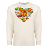 Sandshell pumpkin and daisies Premium Sweatshirt - AdoDesignShop