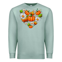 Seafoam pumpkin and daisies Premium Sweatshirt - AdoDesignShop