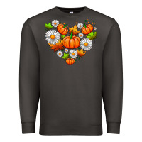 Smoke pumpkin and daisies Premium Sweatshirt - AdoDesignShop
