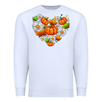 White pumpkin and daisies Premium Sweatshirt - AdoDesignShop