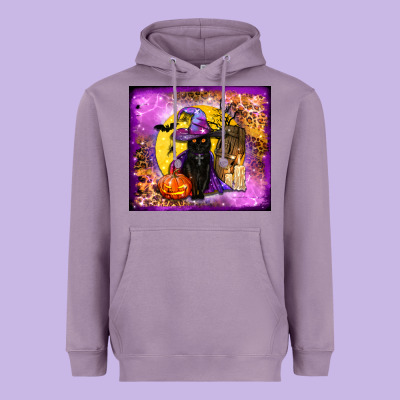 Witchy Cat Tumbler Heavyweight Hoodie Designed By Bundleandbundleshop