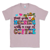 Lilac start your morning with a cup of coffee Classic Tee - Zillion Design Studio