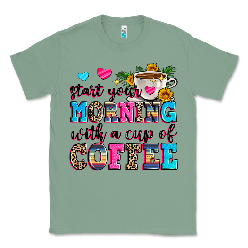 Start Your Morning With A Cup Of Coffee Classic Tee by Zillion Design Studio | Teevron