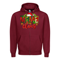 Burgundy Christmas meme claus Zipper Hoodie - FaDigitalArtStudio