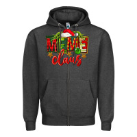 Charcoal Heather Christmas meme claus Zipper Hoodie - FaDigitalArtStudio