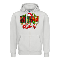 Dove Grey Christmas meme claus Zipper Hoodie - FaDigitalArtStudio