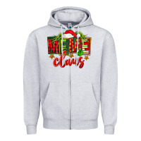 Heather Grey Christmas meme claus Zipper Hoodie - FaDigitalArtStudio