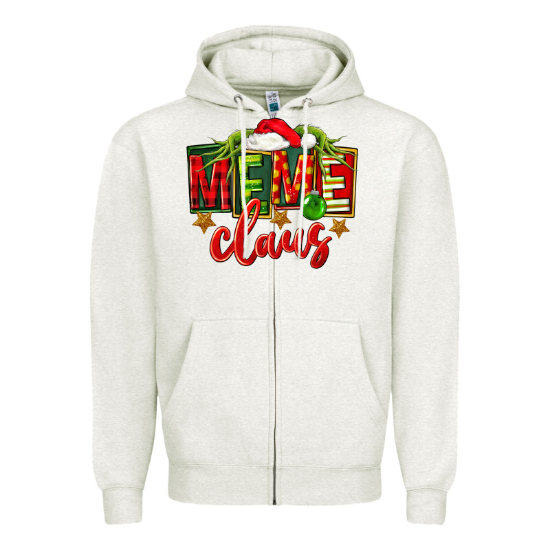 Christmas Meme Claus Zipper Hoodie by FaDigitalArtStudio | Teevron