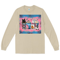 Mushroom cat coffee cups Long Sleeve Tee - Zillion Design Studio