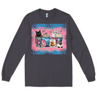 Smoke cat coffee cups Long Sleeve Tee - Zillion Design Studio