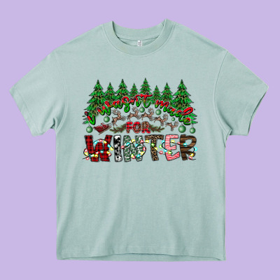 I Was Made For Winter Heavy Core Tee Designed By Cowhidedigitalart