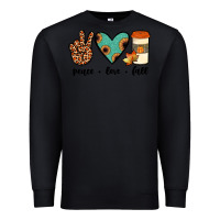 Black peace love fall Premium Sweatshirt - JahusDesignShop