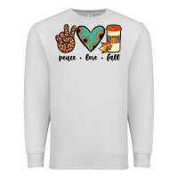 Dove Grey peace love fall Premium Sweatshirt - JahusDesignShop
