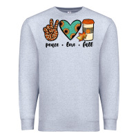 Heather Grey peace love fall Premium Sweatshirt - JahusDesignShop