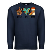 Navy peace love fall Premium Sweatshirt - JahusDesignShop